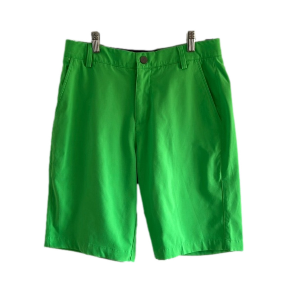 PUMA Boys or Men'S FLAT FRONT Golf 10" SHORTS Neon Green size 30